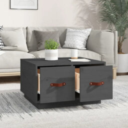 Berkfield Coffee Table Grey 60X53X35 Cm Solid Wood Pine - thumbnail 3
