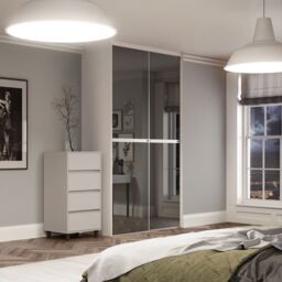 Spacepro Minimalist Mirror Mirrored 2 Door Sliding Wardrobe Door Kit (H)2220mm (W)1808mm - thumbnail 3
