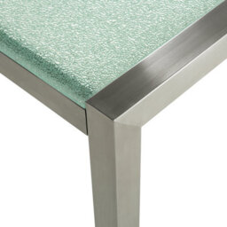 Beliani Garden Dining Table Grosseto 220 Cm 100 Cm Cracked Glass Transparent - thumbnail 7