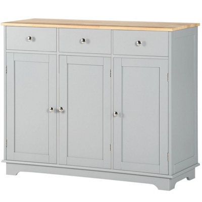 Sideboard Buffet Cabinet With Storage Cabinets And Drawers, Grey - image 1
