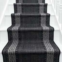 Greek Key Stair Runner - Hardwearing, Non-Slip & Durable Carpet For Stairs & Staircases, Multiple Lengths - thumbnail 7
