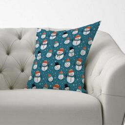 Warren Reed Designer Jolly Christmas Snowmen Cushions 33Cm X 48Cm - thumbnail 2