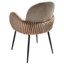 Beliani Set Of 2 Dining Chairs Amity Fabric Taupe - thumbnail 6