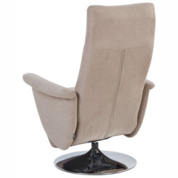 Beliani Recliner Chair Prime With Footrest Fabric Taupe - thumbnail 7