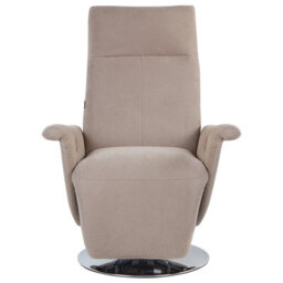Beliani Recliner Chair Prime With Footrest Fabric Taupe - thumbnail 5
