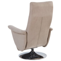 Beliani Recliner Chair Prime With Footrest Fabric Taupe - thumbnail 6