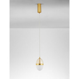 Luminosa Lighting Luminosa Egna Slim Pendant Ceiling Light Opal, Cognac, Gold Led 13W 780Lm 3000K - thumbnail 3