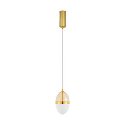 Luminosa Lighting Luminosa Egna Slim Pendant Ceiling Light Opal, Cognac, Gold Led 13W 780Lm 3000K
