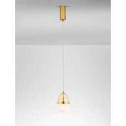 Luminosa Lighting Luminosa Egna Slim Pendant Ceiling Light Opal, Cognac, Gold Led 13W 780Lm 3000K - thumbnail 4