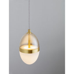 Luminosa Lighting Luminosa Egna Slim Pendant Ceiling Light Opal, Cognac, Gold Led 13W 780Lm 3000K - thumbnail 5