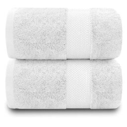 Gc Gaveno Cavailia 2Pk Miami Bath Sheet 90X140 White 700 Gsm Quick Drying & Super Absorbent Bath Sheet Set