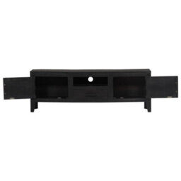 Berkfield Tv Cabinet Black 118X30X40 Cm Solid Mango Wood - thumbnail 3