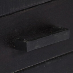 Berkfield Tv Cabinet Black 118X30X40 Cm Solid Mango Wood - thumbnail 7