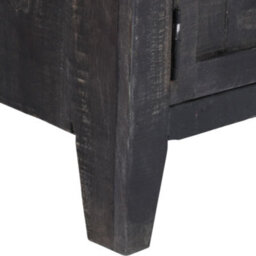 Berkfield Tv Cabinet Black 118X30X40 Cm Solid Mango Wood - thumbnail 4