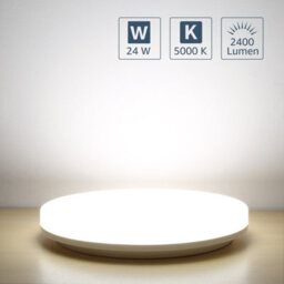 Lepro Bathroom Lights Ceiling, 24W 2400Lm Bright Led Ceiling Light, Ip54 Waterproof, Daylight White 5000K, For Living Room, 28Cm - thumbnail 2