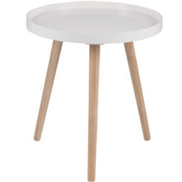 Pacific Lifestyle Small Blush Pink Round Tripod Side Table - thumbnail 1