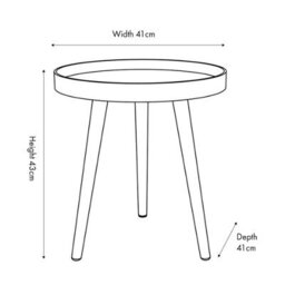 Pacific Lifestyle Small Blush Pink Round Tripod Side Table - thumbnail 2