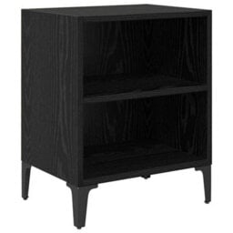 Berkfield Bedside Cabinet Black Oak 40X30X50 Cm Engineered Wood - thumbnail 2