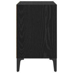 Berkfield Bedside Cabinet Black Oak 40X30X50 Cm Engineered Wood - thumbnail 6