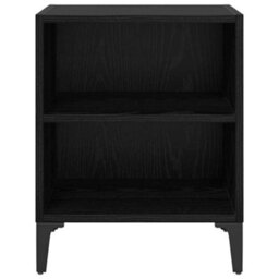 Berkfield Bedside Cabinet Black Oak 40X30X50 Cm Engineered Wood - thumbnail 5