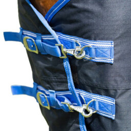 "Hy Stormx Empra Standing Collar Horse Turnout Rug Navy (5 9"")" - thumbnail 2