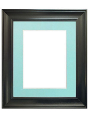 Frames By Post Scandi Black Frame With Blue Mount For Image Size 7 X 5 Inch - image 1