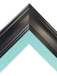 Frames By Post Scandi Black Frame With Blue Mount For Image Size 7 X 5 Inch - thumbnail 3