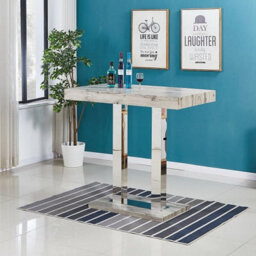 Furniture in Fashion Caprice Rectangular Wooden Bar Table In Grey Oak Effect