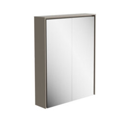 Plum&clay Norton Light Grey Double Bathroom Mirrored Led Wall Cabinet (W)750mm (H)700mm - thumbnail 1