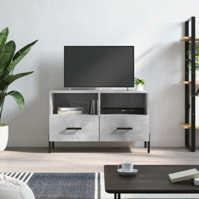 Walplus Tv Cabinet Concrete Grey 80X36X50 Cm Engineered Wood - image 1