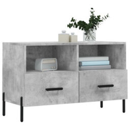 Walplus Tv Cabinet Concrete Grey 80X36X50 Cm Engineered Wood - thumbnail 3