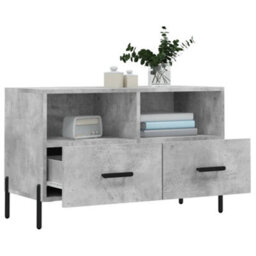 Walplus Tv Cabinet Concrete Grey 80X36X50 Cm Engineered Wood - thumbnail 4