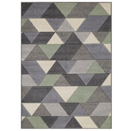 Modern Green Geometric Easy To Clean Rug For Dining Room-200Cm X 285Cm - thumbnail 7
