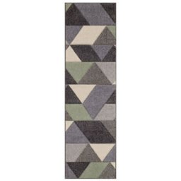 Modern Green Geometric Easy To Clean Rug For Dining Room-200Cm X 285Cm - thumbnail 8