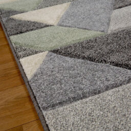 Modern Green Geometric Easy To Clean Rug For Dining Room-200Cm X 285Cm - thumbnail 5
