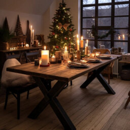 TRL Handmade Furniture Sleek & Slender Reclaimed Dining Table - Walnut