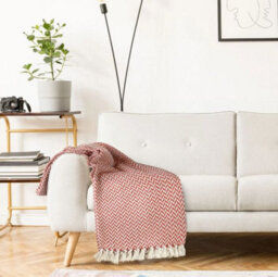 Chevron Collection Recycled Cotton Throw - thumbnail 3
