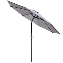 Rinse Bathrooms Outdoor Patio Garden Parasol 3M Sun Shade Umbrella Canopy W/crank Tilt Uv Protection Grey - thumbnail 2
