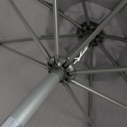 Rinse Bathrooms Outdoor Patio Garden Parasol 3M Sun Shade Umbrella Canopy W/crank Tilt Uv Protection Grey - thumbnail 5