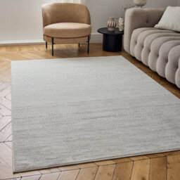 The Rugs Carmel Cream/grey Striped Area Rug And Runner Non Shedding, Stain Resistant, Soft