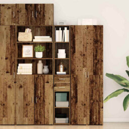 Walplus Highboard Old Wood 30 X 42.5 X 185 Cm Engineered Wood - thumbnail 1