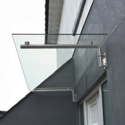 Monstershop Glass Door Canopy & Brackets, 120Cm W, 80Cm D - thumbnail 8