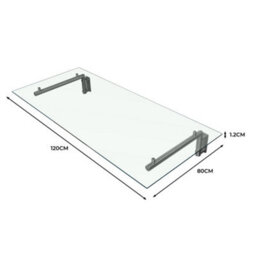Monstershop Glass Door Canopy & Brackets, 120Cm W, 80Cm D - thumbnail 9