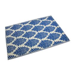 Smart Garden Blue Leaf Large Outdoor Rug, (L)210Cm X (W)150Cm - thumbnail 2