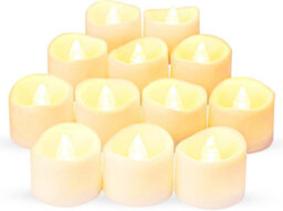 Zuvo Battery Tea Light Candles 24 Pack Warm White Flickering Led Flameless Candles For Home Decor - thumbnail 1