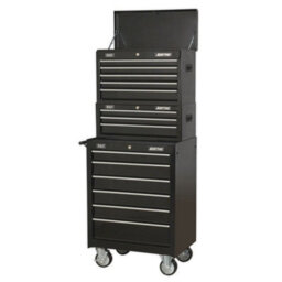 Sealey Topchest, Mid-Box & Rollcab 14 Drawer Stack - Black Ap22Bstack - thumbnail 2