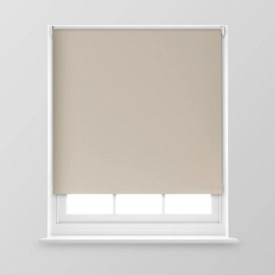 A.unique Home Premium Trimmable Thermal Blackout Roller Window Blind - 6Ft - Taupe - 180Cm (W) X 170Cm (L) - image 1
