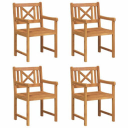 Walplus Garden Chair 4 Pcs Brown 56 X 56 X 90Cm Solid Acacia Wood - thumbnail 2