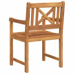 Walplus Garden Chair 4 Pcs Brown 56 X 56 X 90Cm Solid Acacia Wood - thumbnail 7