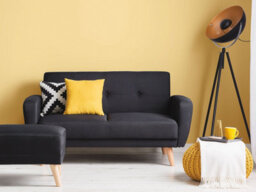 Beliani Sofa Bed 2 Seater Florli Fabric Black - thumbnail 2